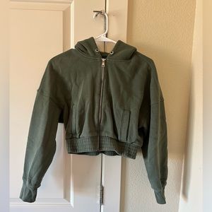 Green A&F Zip-up Hoodie